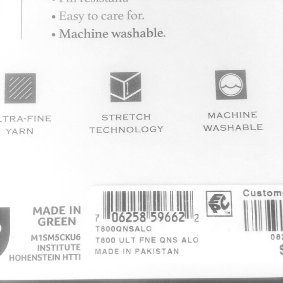 new ALOE GREEN Charter Club Sleep Luxe 800 TC 100% Cotton Sateen QUEEN Sheet Set - Picture 8 of 8